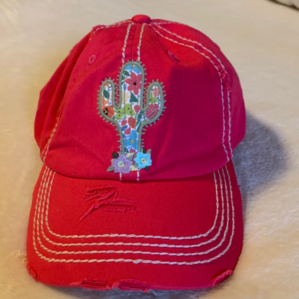 NWOT KBETHOS  hot pink cactus floral hat